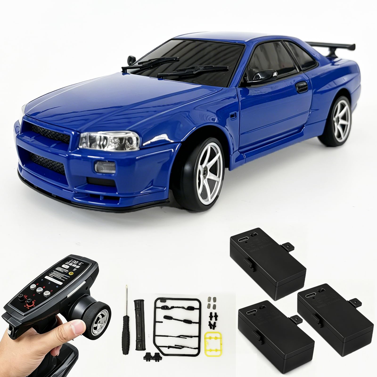 Amazon.com: Skymaker 1/18 RC Drift Car with 3 Batteries Gyro LDRC